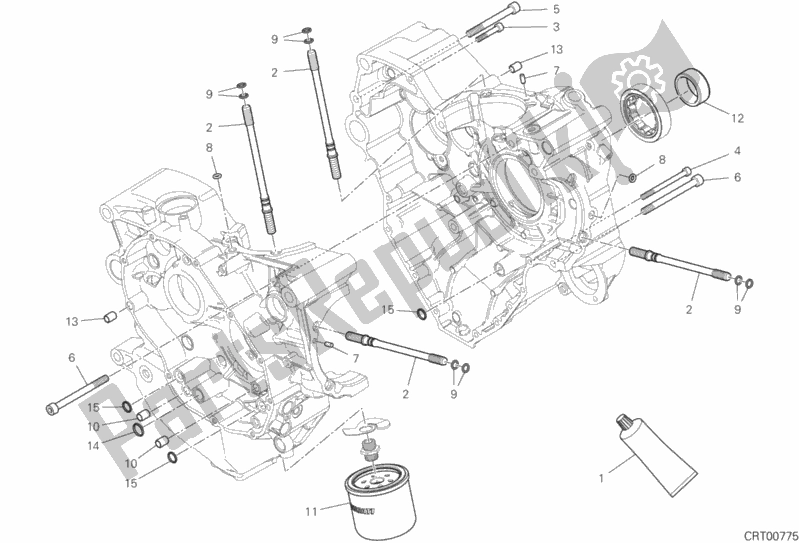 Alle onderdelen voor de 10a - Paar Halve Carters van de Ducati Multistrada 1260 Touring 2019